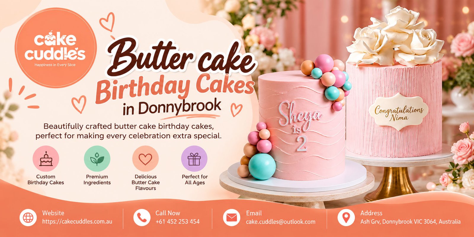Butter cake Birthday Cakes Donnybrook