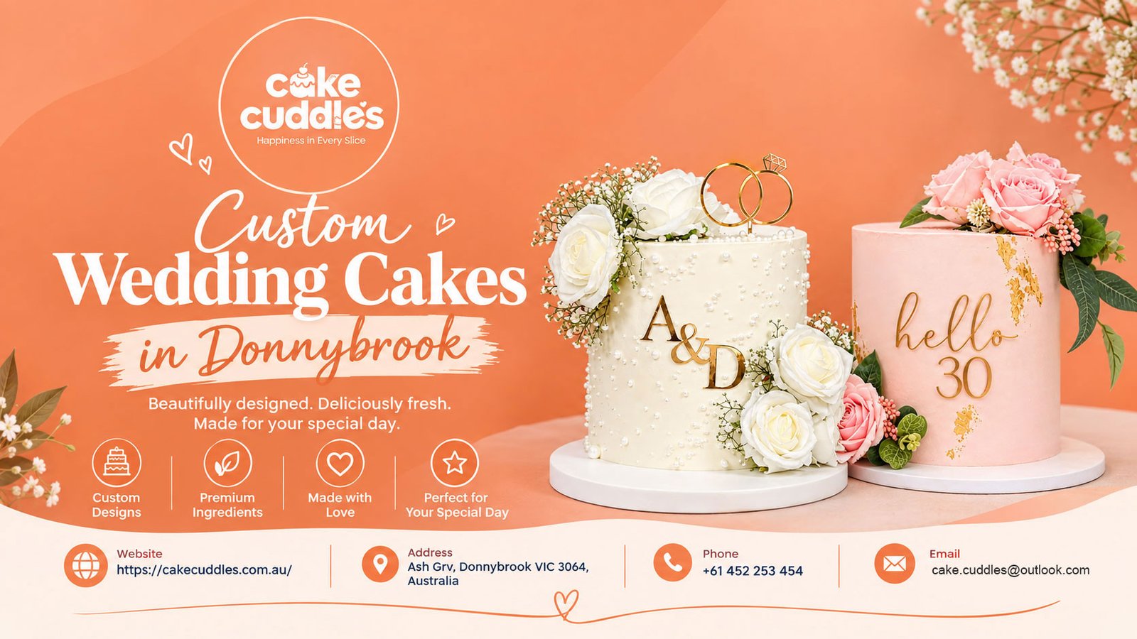 Custom Wedding Cakes in Donnybrook